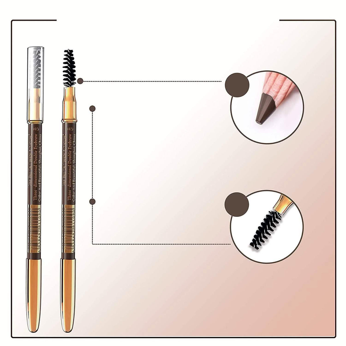 5-Pack: Eyebrow Pencil Longlasting Waterproof Durable Liner-5-Pack: Eyebrow Pencil Longlasting Waterproof Durable Liner