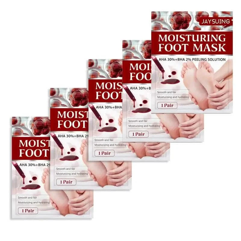 5-Pack: JAYSUING AHA 30% BHA 2% Peeling Solution Foot Mask-5-Pack: JAYSUING AHA 30% BHA 2% Peeling Solution Foot Mask