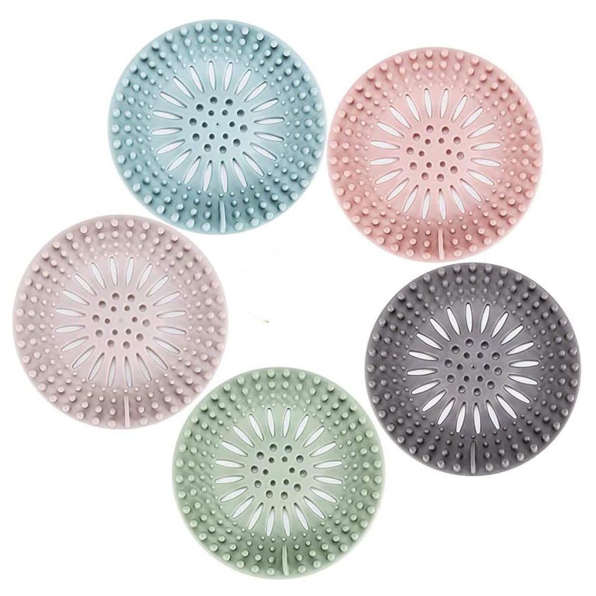 5-Pack: Silicone Hair Stopper-5-Pack: Silicone Hair Stopper