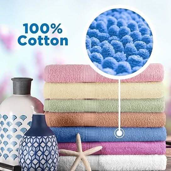 5-Pack: Super Absorbent 100% Cotton Bath Towels-5-Pack: Super Absorbent 100% Cotton Bath Towels