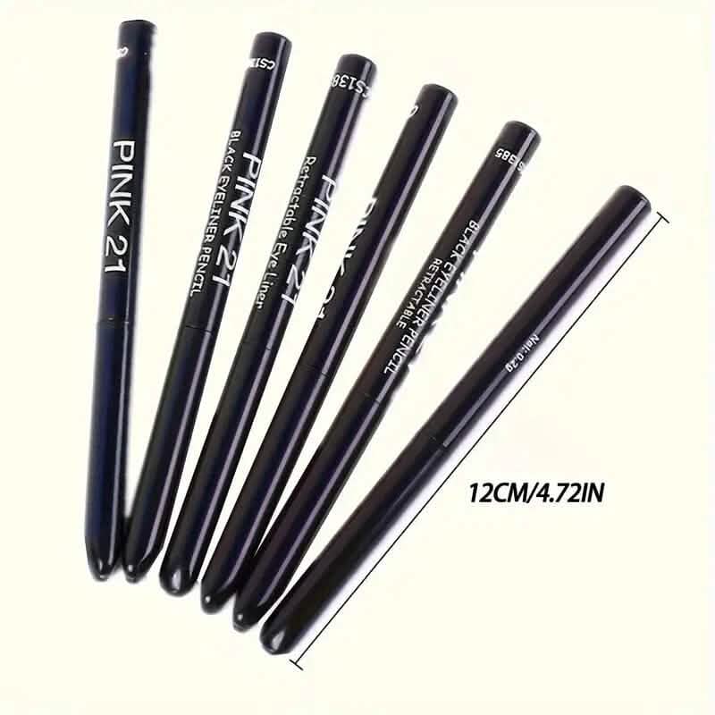 5-Pack: Waterproof and Sweat-Proof Black Eyeliner Pencil-5-Pack: Waterproof and Sweat-Proof Black Eyeliner Pencil