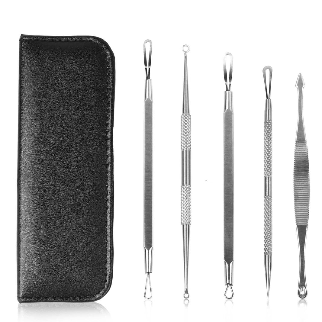 5-Piece Set: Blackhead Remover Kit Stainless Steel Popping Zit Remover-5-Piece Set: Blackhead Remover Kit Stainless Steel Popping Zit Remover