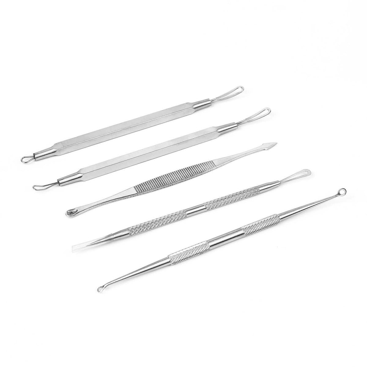 5-Piece Set: Blackhead Remover Kit Stainless Steel Popping Zit Remover-5-Piece Set: Blackhead Remover Kit Stainless Steel Popping Zit Remover