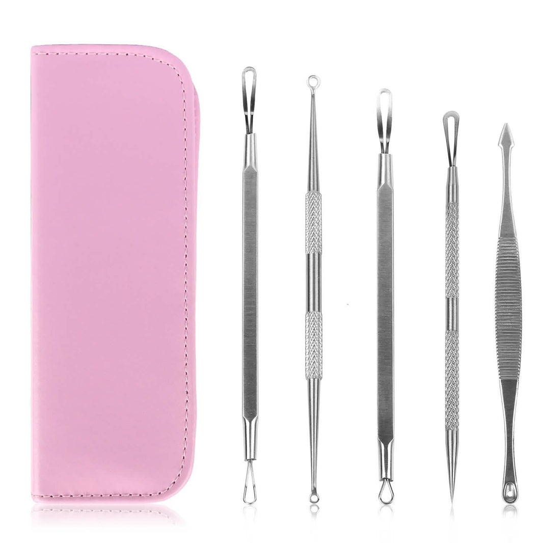5-Piece Set: Blackhead Remover Kit Stainless Steel Popping Zit Remover-5-Piece Set: Blackhead Remover Kit Stainless Steel Popping Zit Remover