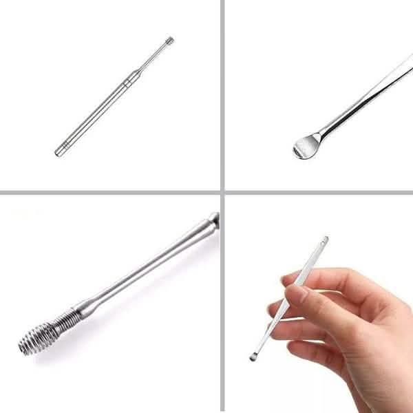 5-Piece: Stainless Steel Earpick Set-5-Piece: Stainless Steel Earpick Set