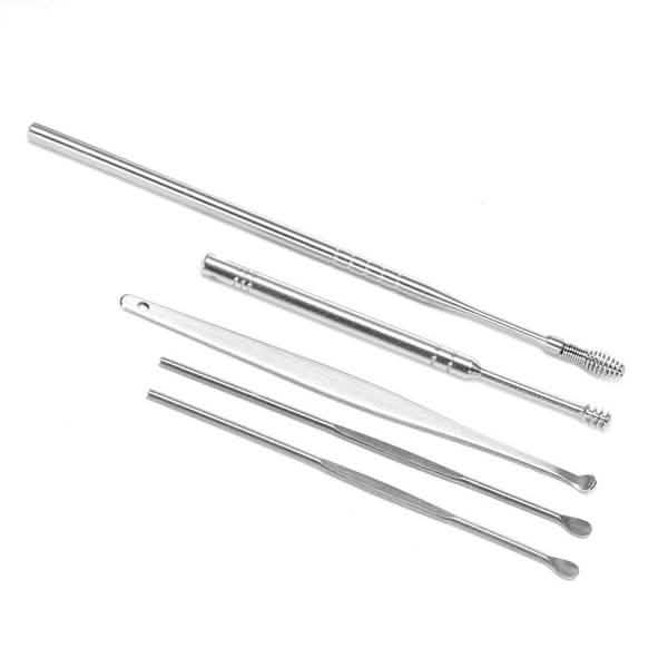 5-Piece: Stainless Steel Earpick Set-5-Piece: Stainless Steel Earpick Set