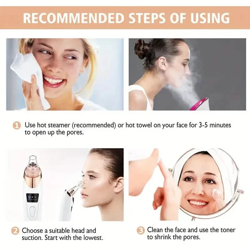 5-Suction Blackhead Removal Face Pore Cleaner-5-Suction Blackhead Removal Face Pore Cleaner
