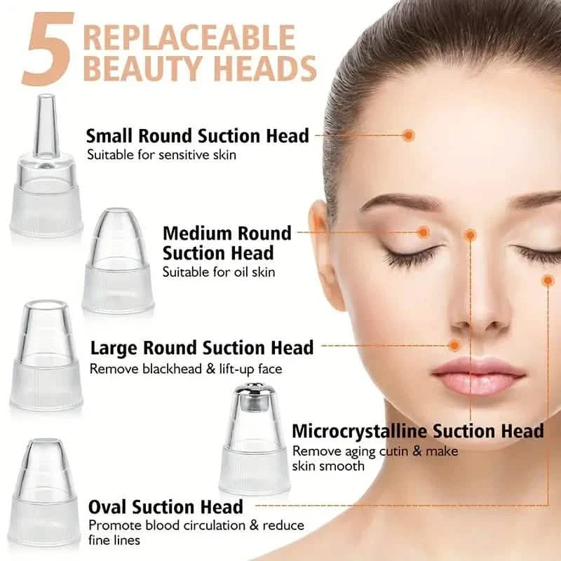 5-Suction Blackhead Removal Face Pore Cleaner-5-Suction Blackhead Removal Face Pore Cleaner