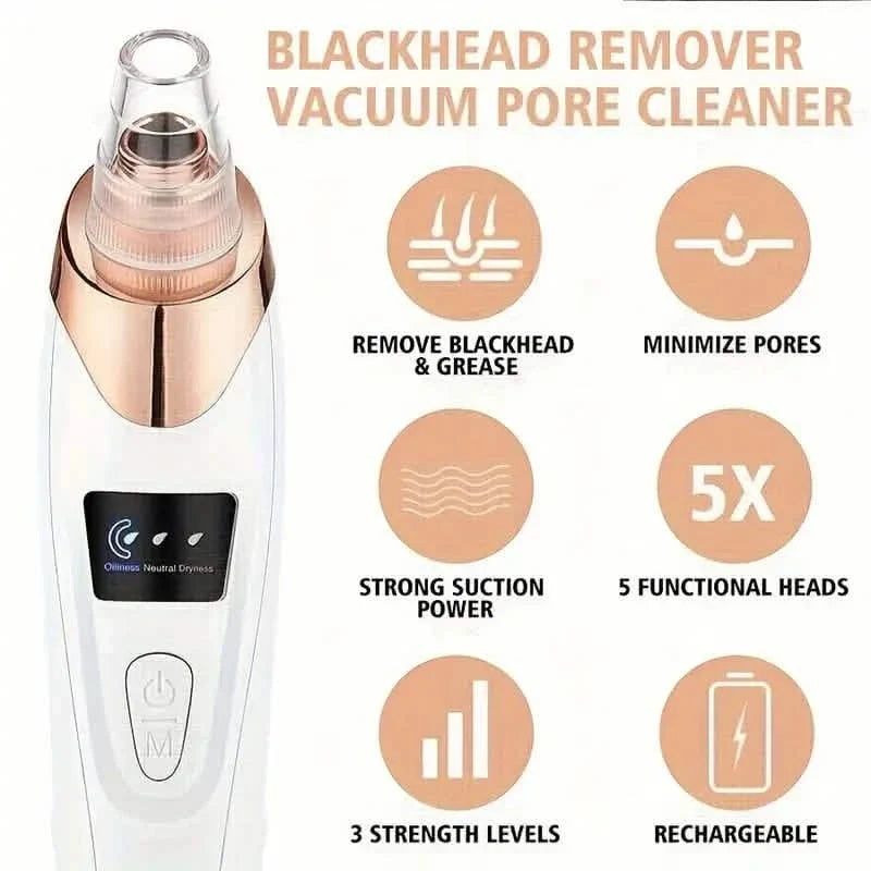 5-Suction Blackhead Removal Face Pore Cleaner-5-Suction Blackhead Removal Face Pore Cleaner