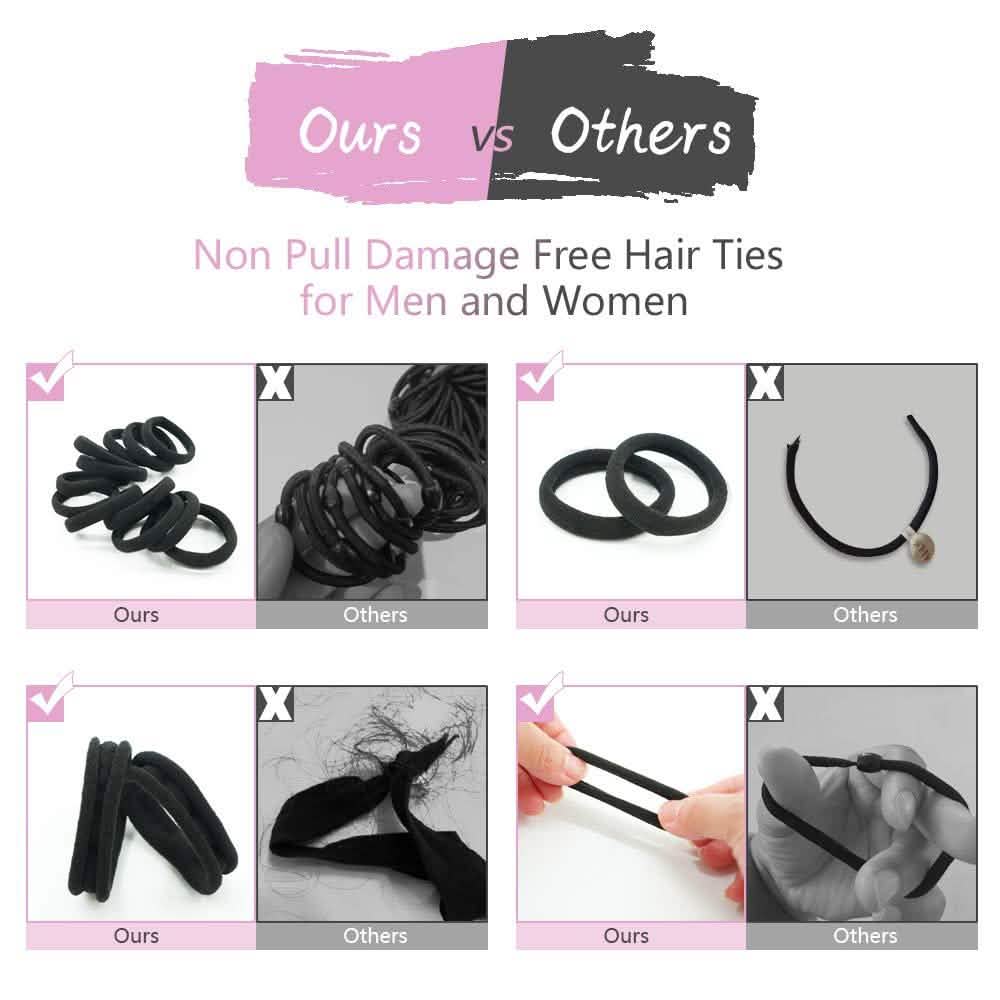 50-Pack: Dreamlover Black Hair Bands-50-Pack: Dreamlover Black Hair Bands