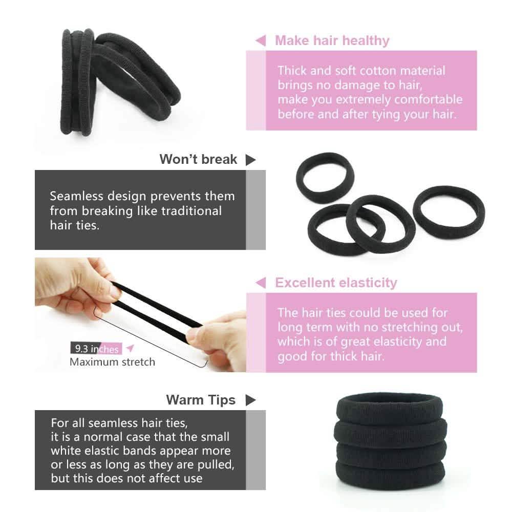 50-Pack: Dreamlover Black Hair Bands-50-Pack: Dreamlover Black Hair Bands