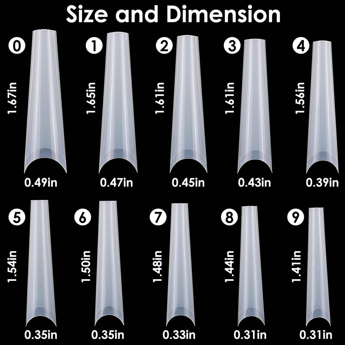 500-Piece: Long False Finger Nails-500-Piece: Long False Finger Nails