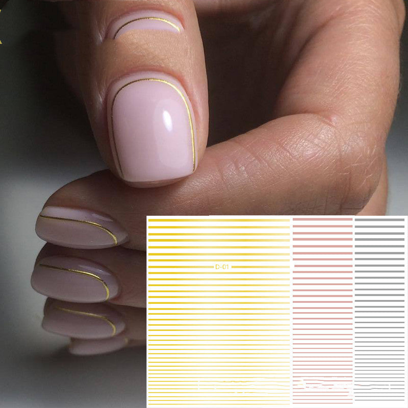 Nail art fluorescent line adhesive stickers-bcd31799e4a3ccd72d4f7e17d19655c7
