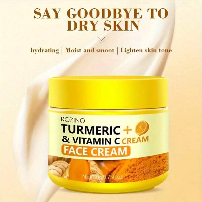 50g/1.75 Oz Turmeric + Vitamin C Face Cream with Hyaluronic Acid-50g/1.75 Oz Turmeric + Vitamin C Face Cream with Hyaluronic Acid