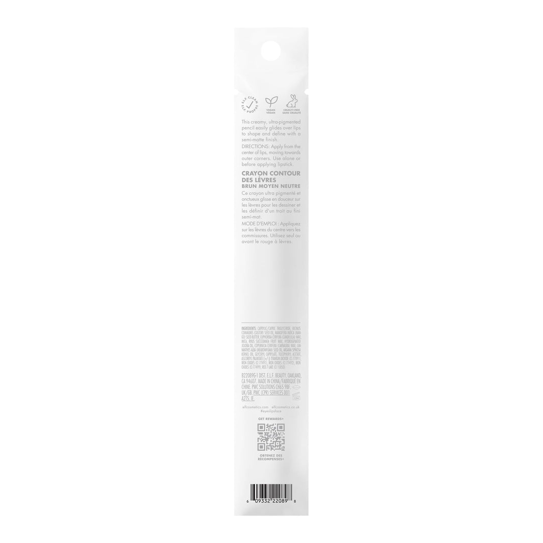 e.l.f. Cream Glide Lip Liner, Highly-Pigmented Pencil For Shaping & Sculpting Lips, Semi-Matte Finish, Vegan & Cruelty-Free-e.l.f. Cream Glide Lip Liner, Highly-Pigmented Pencil For Shaping & Sculpting Lips, Semi-Matte Finish, Vegan & Cruelty-Free