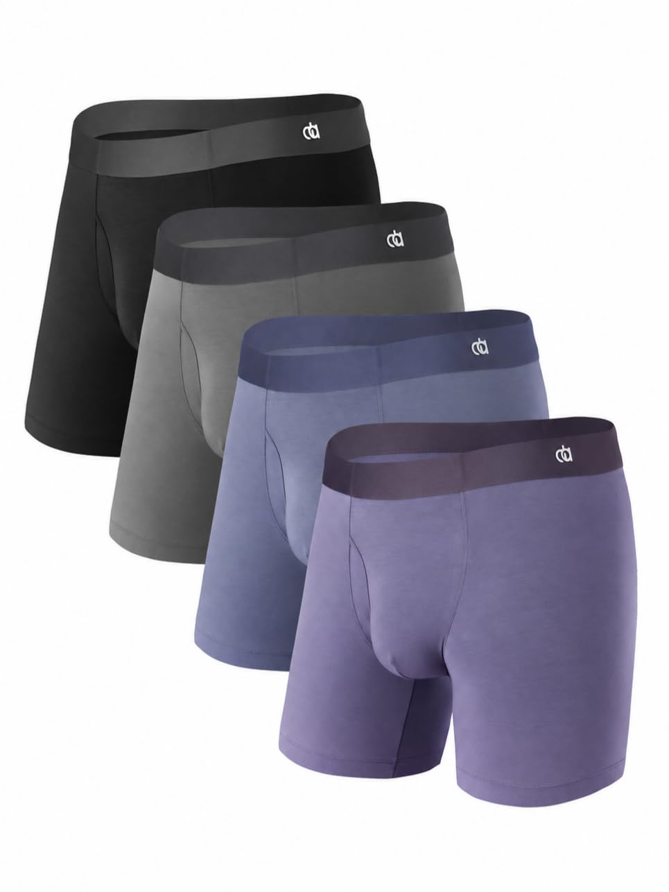 DAVID ARCHY Men's Ultra Soft Underwear Modal Boxer Briefs Slim Fit 6.5" | Second Skin Fabric Breathable, Smooth Low-Profile Waistband, Easy Access Side Fly, Tagless Anti Chafing for All-day Comfort-DAVID ARCHY Men's Ultra Soft Underwear Modal Boxer Briefs Slim Fit 6.5" | Second Skin Fabric Breathable, Smooth Low-Profile Waistband, Easy Access Side Fly, Tagless Anti Chafing for All-day Comfort