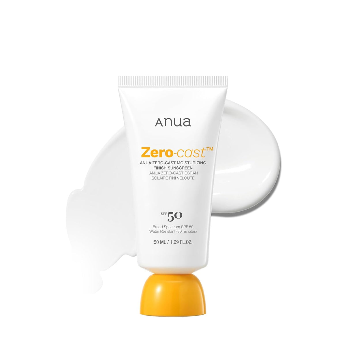 ANUA Zero-Cast Moisturizing Finish Sunscreen SPF50+ PA++++-ANUA Zero-Cast Moisturizing Finish Sunscreen SPF50+ PA++++