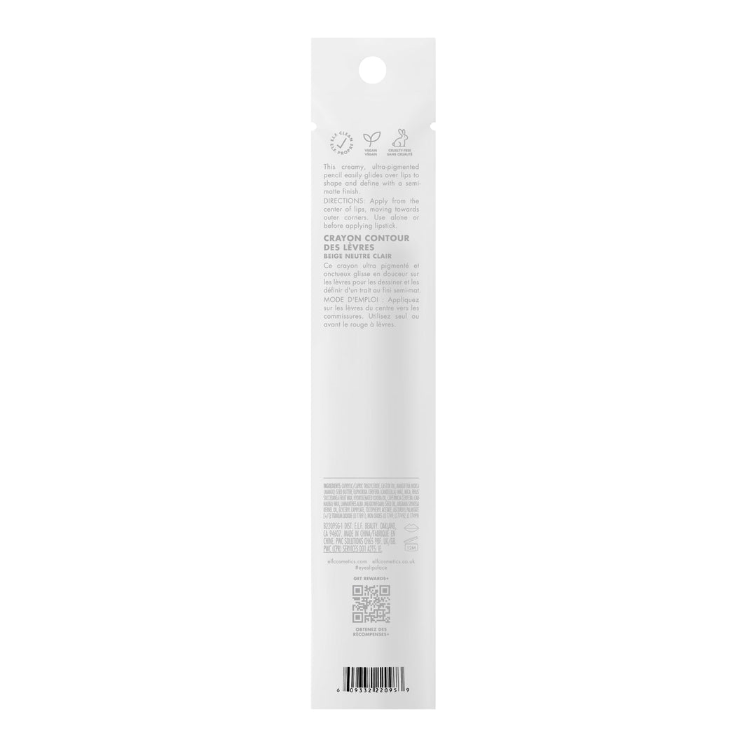 e.l.f. Cream Glide Lip Liner, Highly-Pigmented Pencil For Shaping & Sculpting Lips, Semi-Matte Finish, Vegan & Cruelty-Free-e.l.f. Cream Glide Lip Liner, Highly-Pigmented Pencil For Shaping & Sculpting Lips, Semi-Matte Finish, Vegan & Cruelty-Free