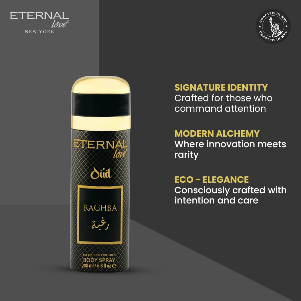 Eternal Love Amber Oud - Long Lasting Unisex Eau de Parfum - Warm Woody Oriental Fragrance with Oud & Amber - Dubai Inspired Arabic Scent - 3.4oz-Eternal Love Amber Oud - Long Lasting Unisex Eau de Parfum - Warm Woody Oriental Fragrance with Oud & Amber - Dubai Inspired Arabic Scent - 3.4oz