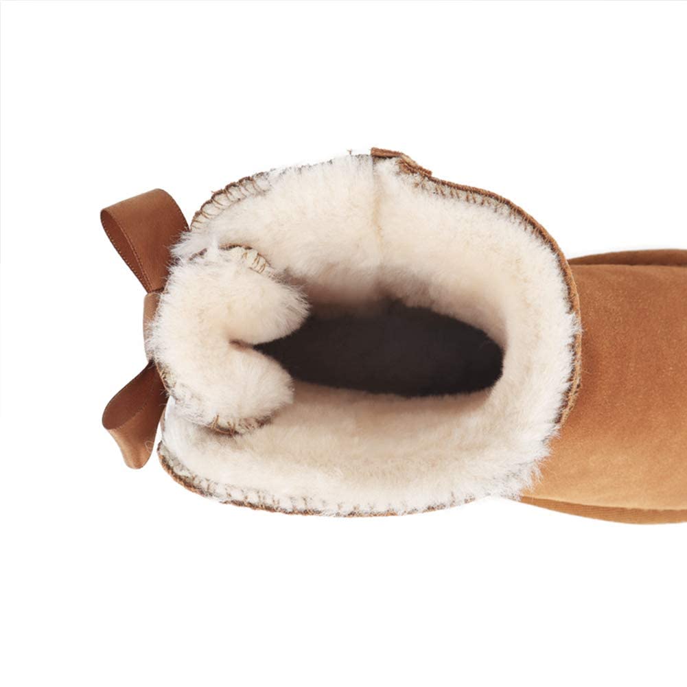 JOY IN LOVE Women's Snow Boots for Winter Mid-Calf high Back Bows-JOY IN LOVE Women's Snow Boots for Winter Mid-Calf high Back Bows