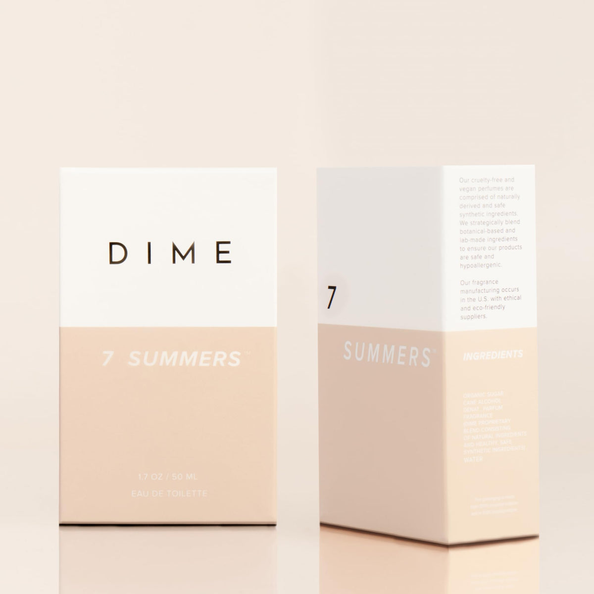 DIME Beauty 7 Summers Perfume for Women - Sweet Floral Eau de Toilette with Bergamot, Vanilla Orchid and Coconut, Clean, Vegan, Cruelty-Free Fragrance, 1.7 oz / 50 ml-DIME Beauty 7 Summers Perfume for Women - Sweet Floral Eau de Toilette with Bergamot, Vanilla Orchid and Coconut, Clean, Vegan, Cruelty-Free Fragrance, 1.7 oz / 50 ml