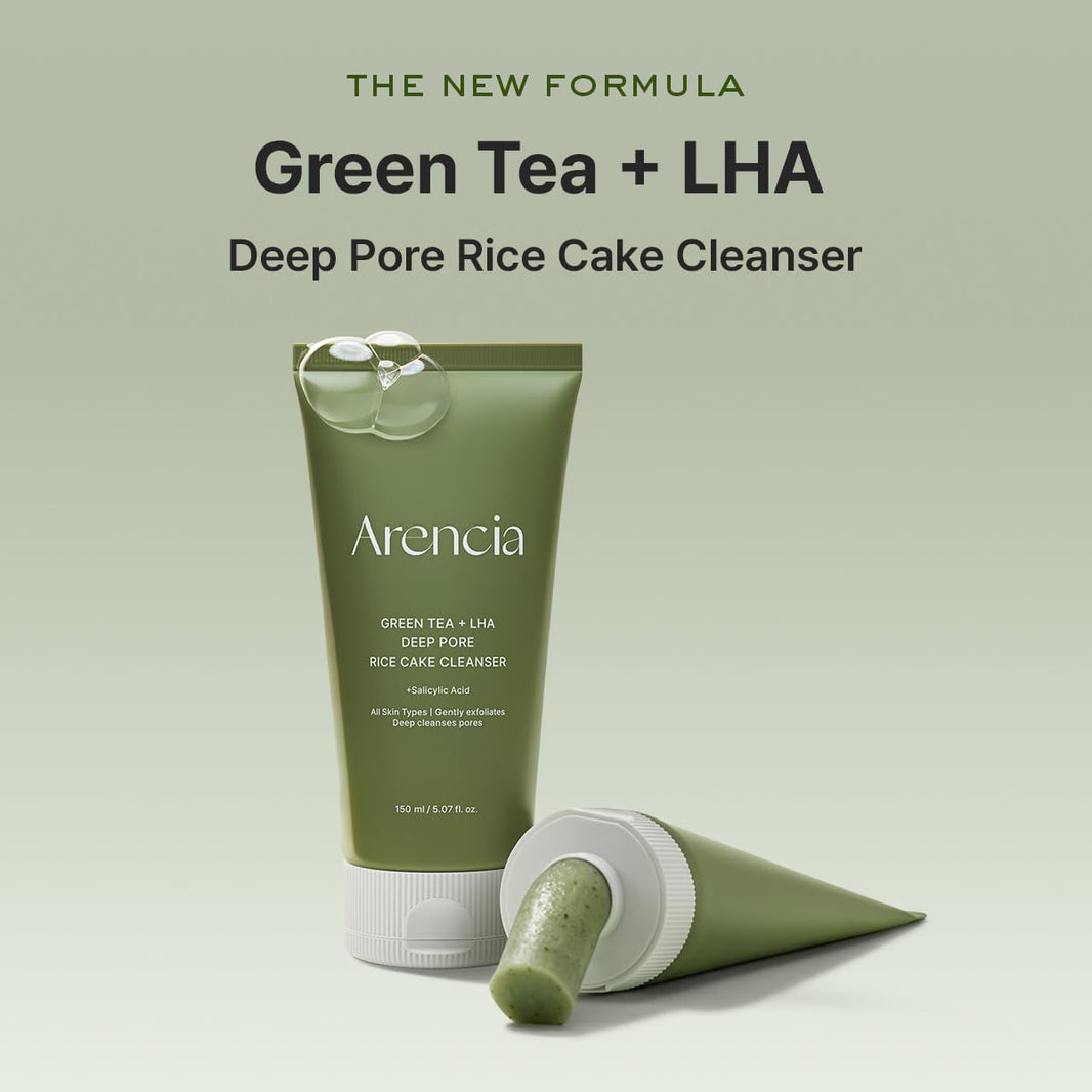 Arencia Green Tea + LHA Deep Pore Rice Cake Cleanser-Arencia Green Tea + LHA Deep Pore Rice Cake Cleanser