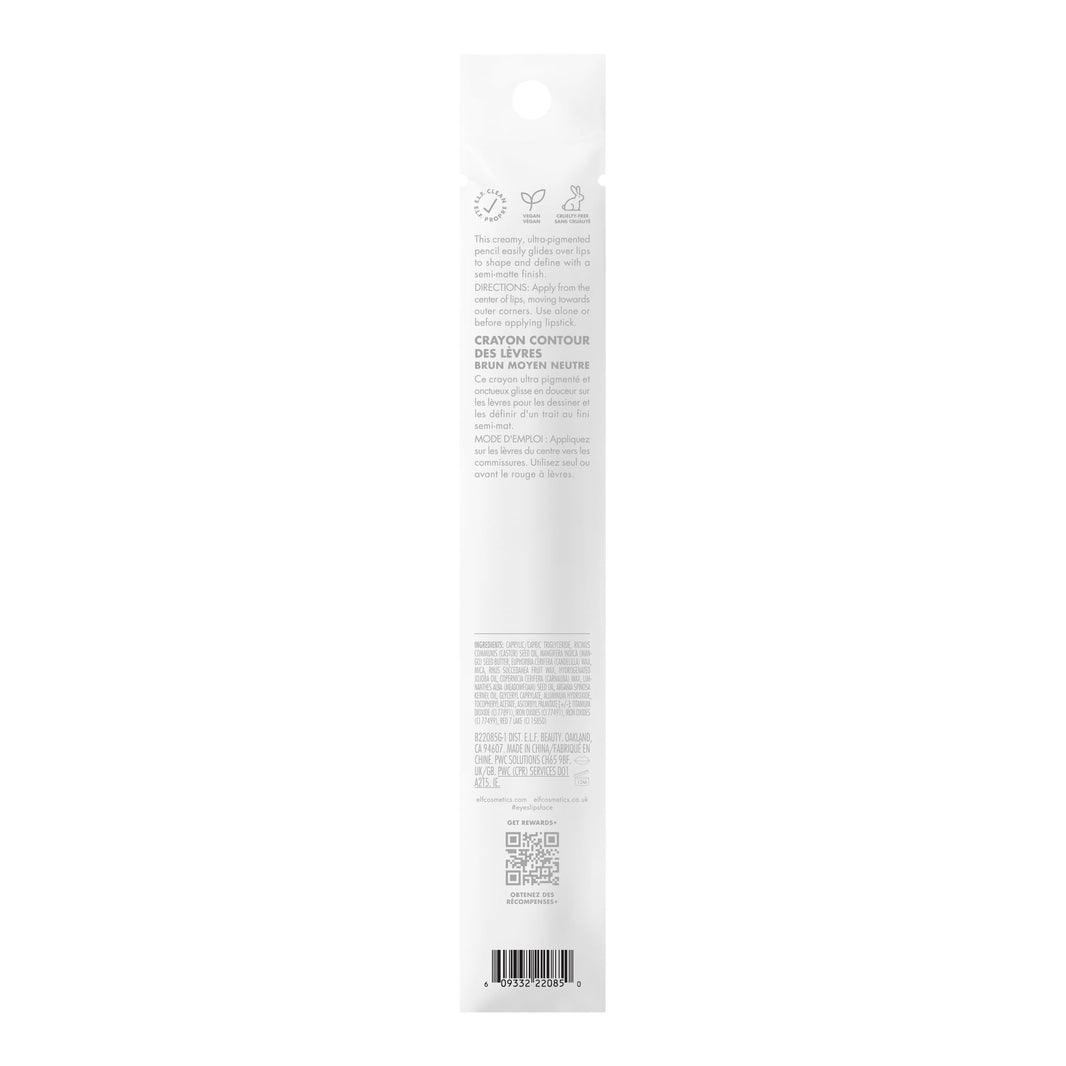 e.l.f. Cream Glide Lip Liner, Highly-Pigmented Pencil For Shaping & Sculpting Lips, Semi-Matte Finish, Vegan & Cruelty-Free-e.l.f. Cream Glide Lip Liner, Highly-Pigmented Pencil For Shaping & Sculpting Lips, Semi-Matte Finish, Vegan & Cruelty-Free