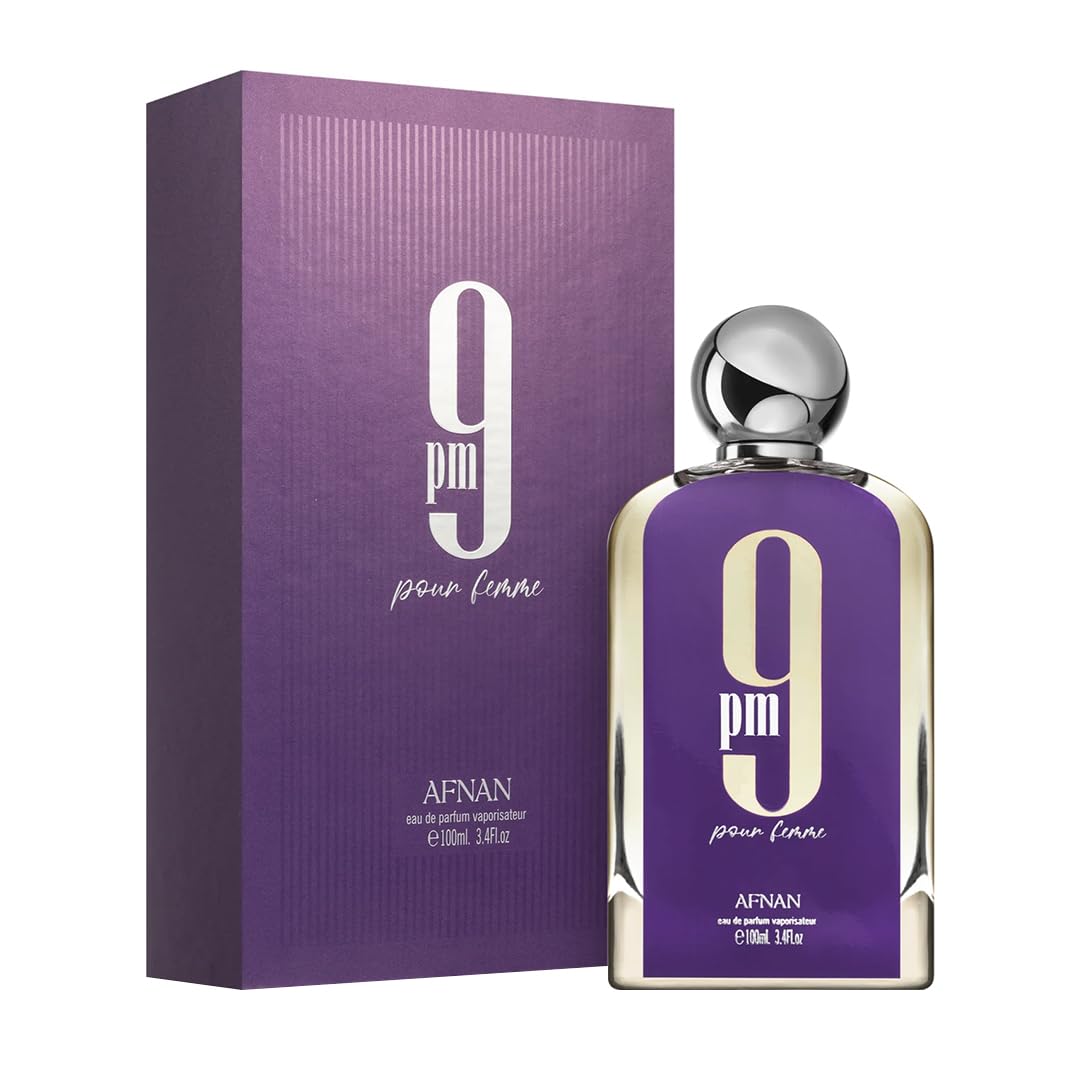 Afnan 9 PM For Men Eau De Parfum, 3.4 Fl. Oz-Afnan 9 PM For Men Eau De Parfum, 3.4 Fl. Oz