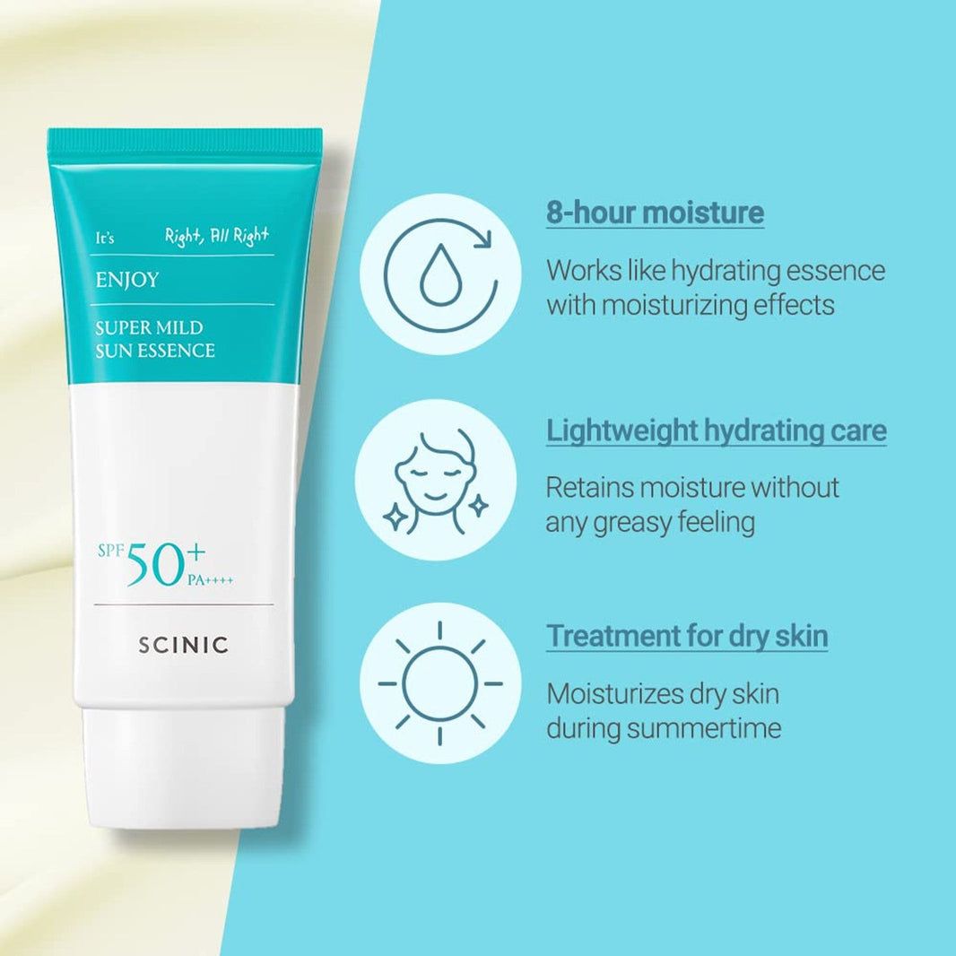 SCINIC Enjoy Super Mild Sun Essence SPF 50+ PA++++-SCINIC Enjoy Super Mild Sun Essence SPF 50+ PA++++