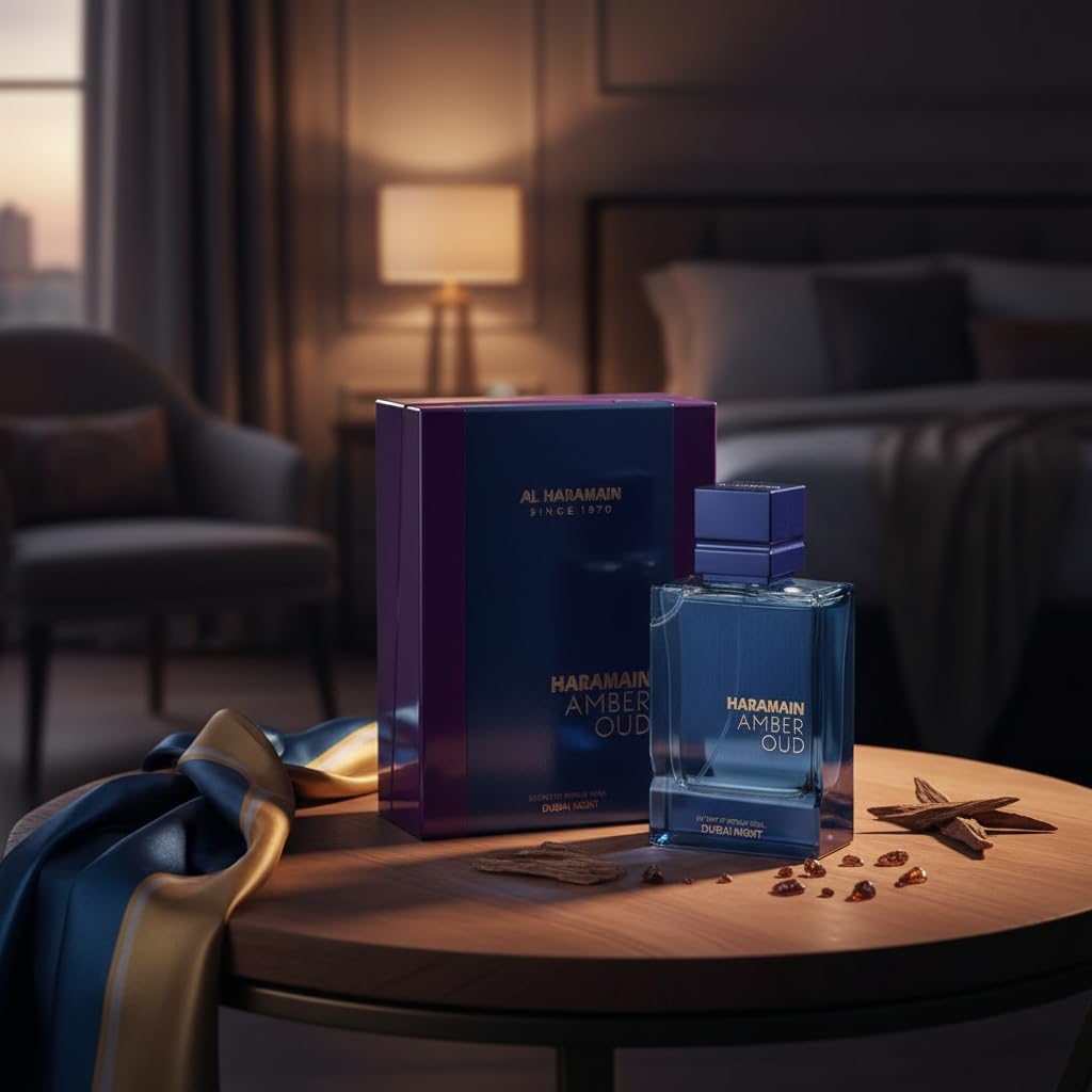 Al Haramain Amber Oud - Dubai Night - Oud Cologne for Men - Amber Perfume for Men - Long Lasting Perfume with Bergamot, Saffron Fragrances - 3.33 oz-Al Haramain Amber Oud - Dubai Night - Oud Cologne for Men - Amber Perfume for Men - Long Lasting Perfume with Bergamot, Saffron Fragrances - 3.33 oz