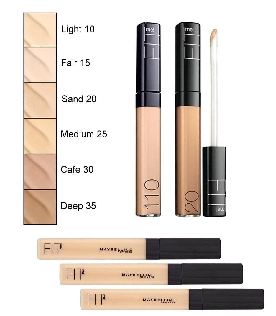 Maybelline Fit Me Liquid Concealer Makeup, Natural Coverage, Lightweight, Conceals, Covers Oil-Free, Cool Ivory (Packaging May Vary)-Maybelline Fit Me Liquid Concealer Makeup, Natural Coverage, Lightweight, Conceals, Covers Oil-Free, Cool Ivory (Packaging May Vary)