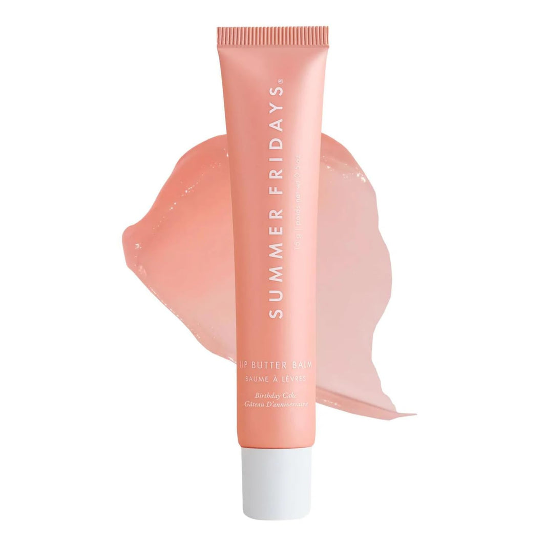 Summer Fridays Lip Butter Balm - Moisturizing Lip Gloss for Instant Shine + Sheer Color - With Nourishing Shea Butter - Everyday Makeup + Skin Care Summer Essentials - Vegan - Pink Sugar (.5 Oz)-Summer Fridays Lip Butter Balm - Moisturizing Lip Gloss for Instant Shine + Sheer Color - With Nourishing Shea Butter - Everyday Makeup + Skin Care Summer Essentials - Vegan - Pink Sugar (.5 Oz)