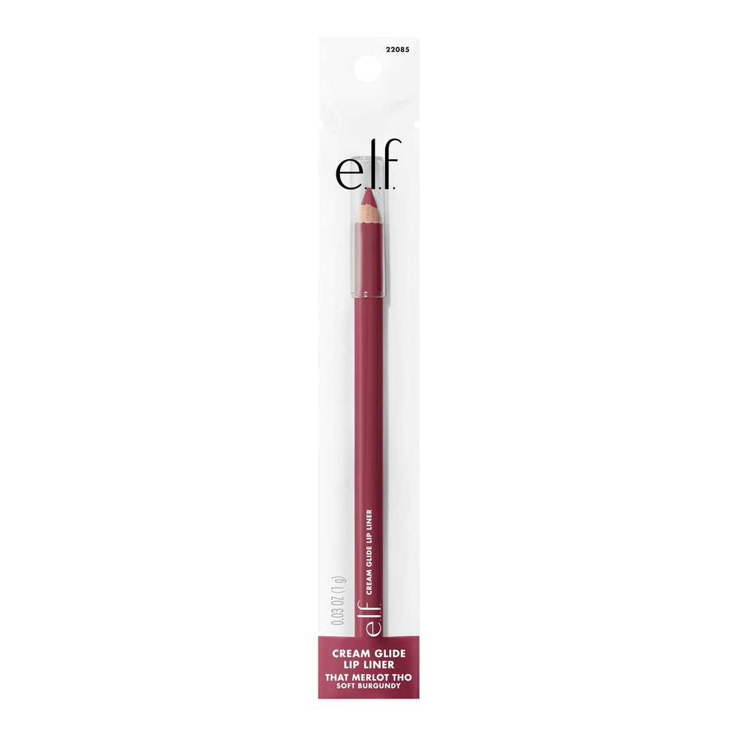 e.l.f. Cream Glide Lip Liner, Highly-Pigmented Pencil For Shaping & Sculpting Lips, Semi-Matte Finish, Vegan & Cruelty-Free-e.l.f. Cream Glide Lip Liner, Highly-Pigmented Pencil For Shaping & Sculpting Lips, Semi-Matte Finish, Vegan & Cruelty-Free