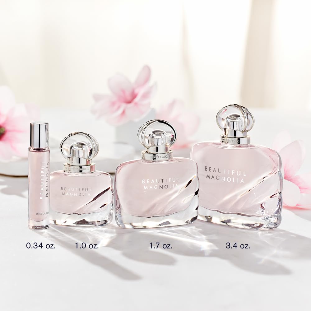 Estée Lauder Beautiful Magnolia Eau de Parfum Spray with Notes of Lush Magnolia, Solar Gardenia, Warm Woods & Luminous Musk | Floral Perfume for Women | Perfumes for Women-Estée Lauder Beautiful Magnolia Eau de Parfum Spray with Notes of Lush Magnolia, Solar Gardenia, Warm Woods & Luminous Musk | Floral Perfume for Women | Perfumes for Women