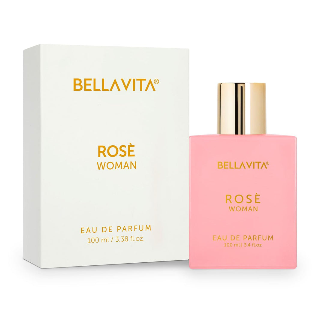 Bellavita Luxury ROSE Eau de Parfum | 100 ml (3.4 fl.oz.) | Perfume for Women | Fresh, Floral Peach, Jasmine, and Ambery Musk Notes | Long Lasting Women's Day Special Fragrance-Bellavita Luxury ROSE Eau de Parfum | 100 ml (3.4 fl.oz.) | Perfume for Women | Fresh, Floral Peach, Jasmine, and Ambery Musk Notes | Long Lasting Women's Day Special Fragrance