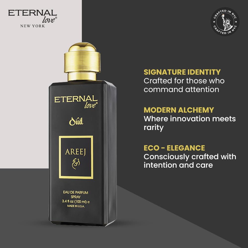 Eternal Love Amber Oud - Long Lasting Unisex Eau de Parfum - Warm Woody Oriental Fragrance with Oud & Amber - Dubai Inspired Arabic Scent - 3.4oz-Eternal Love Amber Oud - Long Lasting Unisex Eau de Parfum - Warm Woody Oriental Fragrance with Oud & Amber - Dubai Inspired Arabic Scent - 3.4oz