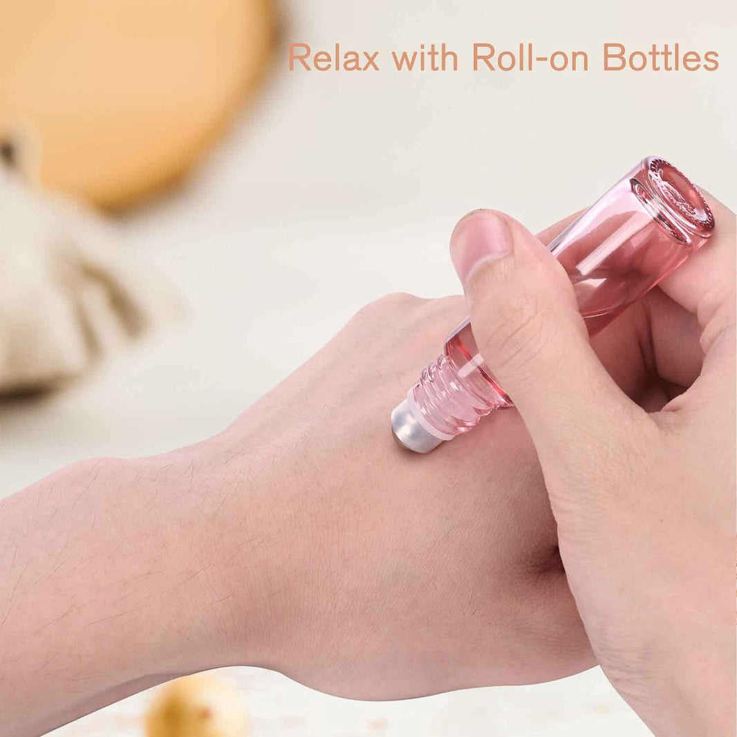 PrettyCare 4 Pack Amber Glass Oil Roller Bottles for Essential Oils 10ml, Roll On Bottles with Stainless Steel Roller Ball Leak-Proof Perfume Travel Refillable Bottle Empty, Beauty & Personal Care-PrettyCare 4 Pack Amber Glass Oil Roller Bottles for Essential Oils 10ml, Roll On Bottles with Stainless Steel Roller Ball Leak-Proof Perfume Travel Refillable Bottle Empty, Beauty & Personal Care