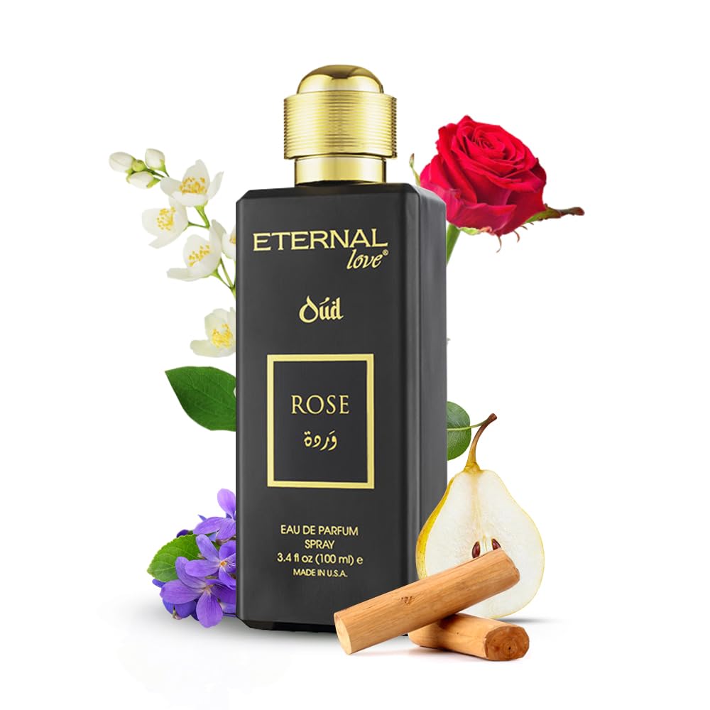Eternal Love Amber Oud - Long Lasting Unisex Eau de Parfum - Warm Woody Oriental Fragrance with Oud & Amber - Dubai Inspired Arabic Scent - 3.4oz-Eternal Love Amber Oud - Long Lasting Unisex Eau de Parfum - Warm Woody Oriental Fragrance with Oud & Amber - Dubai Inspired Arabic Scent - 3.4oz