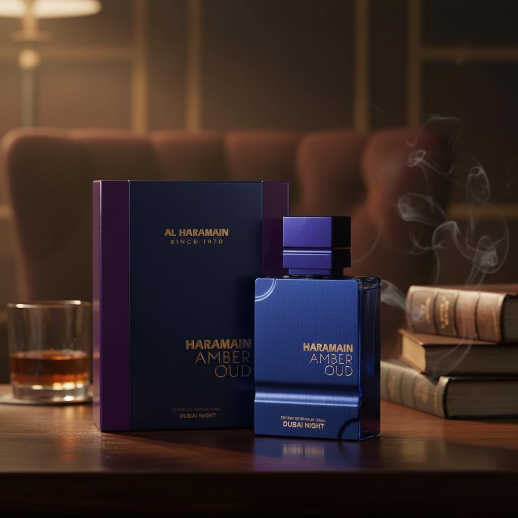 Al Haramain Amber Oud - Dubai Night - Oud Cologne for Men - Amber Perfume for Men - Long Lasting Perfume with Bergamot, Saffron Fragrances - 3.33 oz-Al Haramain Amber Oud - Dubai Night - Oud Cologne for Men - Amber Perfume for Men - Long Lasting Perfume with Bergamot, Saffron Fragrances - 3.33 oz