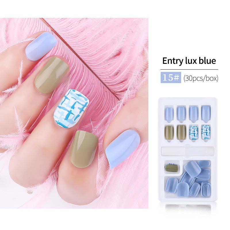 30pcs Detachable False Nail Artificial Tips Set Full Cover for Short Decoration-b326417f0959711c957c661217d1962e
