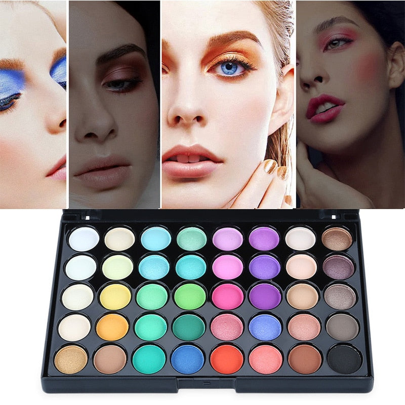 Palette Matte Eyeshadow Pallete Glitter Powder Eye Shadow Earth Shadow Brush Set-d769aeb884844f763cb38585b000e510