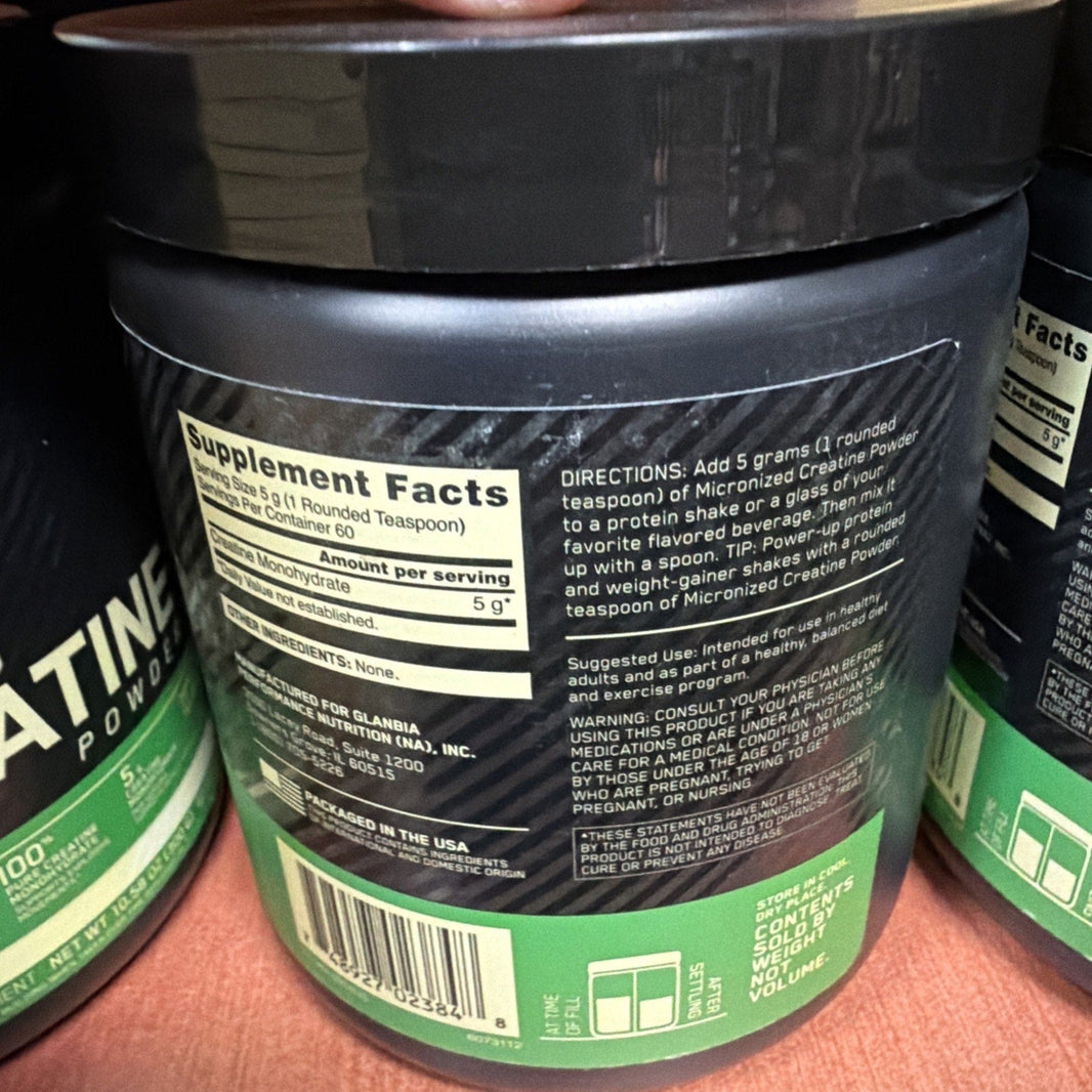 Optimum Nutrition Micronized Creatine Powder 60 Servings Unflavored BB 01/2027-Optimum Nutrition Micronized Creatine Powder 60 Servings Unflavored BB 01/2027