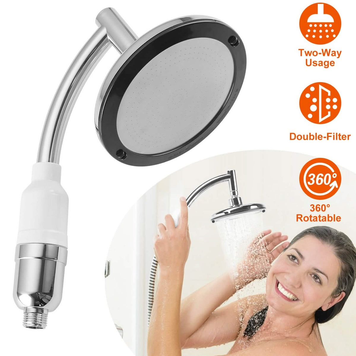 5.5-Inch High Pressure Shower Head-5.5-Inch High Pressure Shower Head