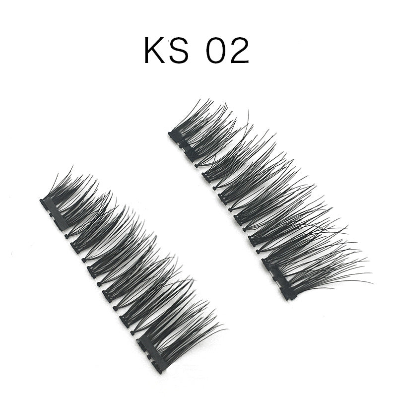 3D double magnet false eyelashes 24P double magnet false Mascara free magnetic false eyelash double magnet eyelashes-ae81e50ebbb5fb1ac29fe0f69127d7ad