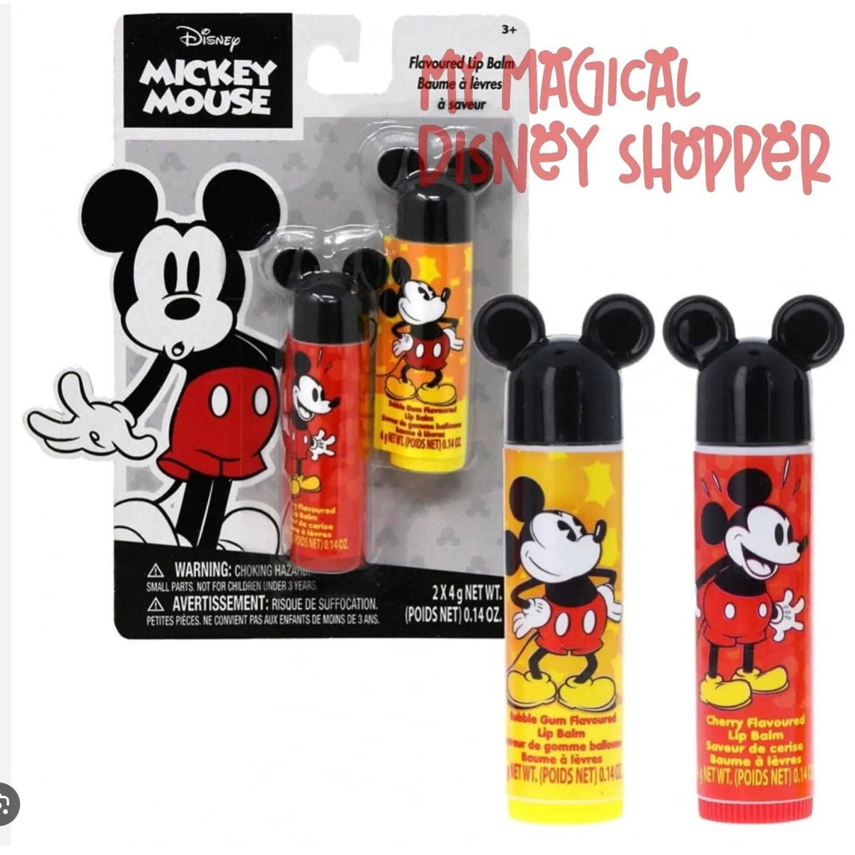Mickey Mouse 2pc Flavored Lip Balm-Mickey Mouse 2pc Flavored Lip Balm