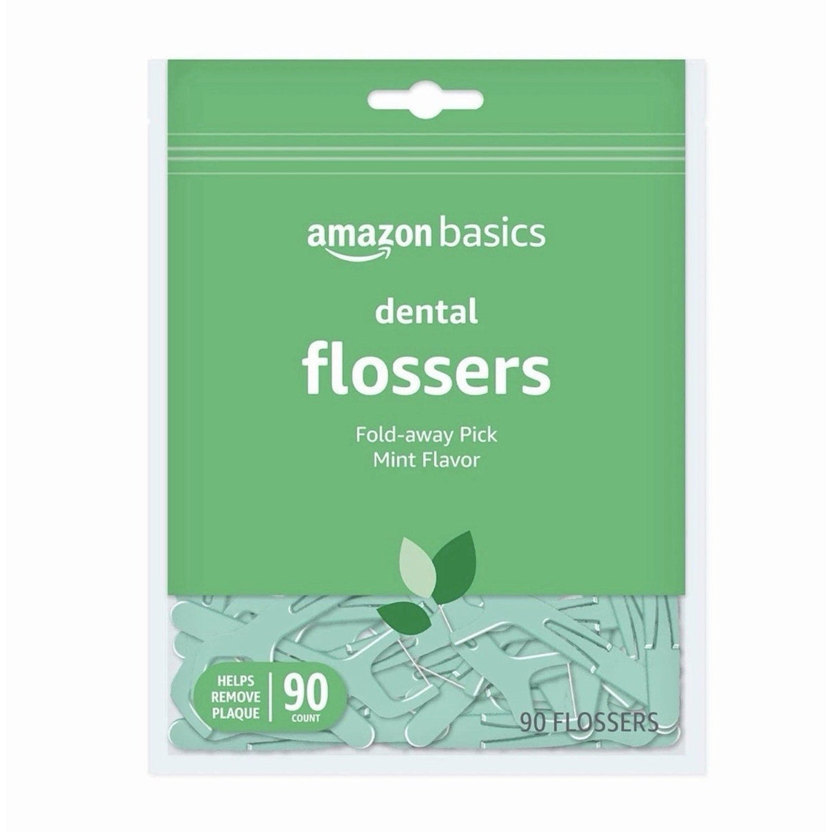 Amazon Basics Mint Dental Flossers, 90 Count (Pack of 6)-Amazon Basics Mint Dental Flossers, 90 Count (Pack of 6)