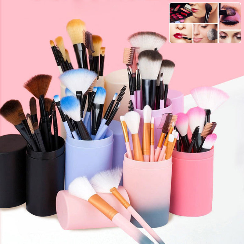 12pcs Makeup Brush Set Blush Eyeshadow Eyelash Highlighter Makeup Brush-1fd1339e33745ae19a0acb2f727d96b9