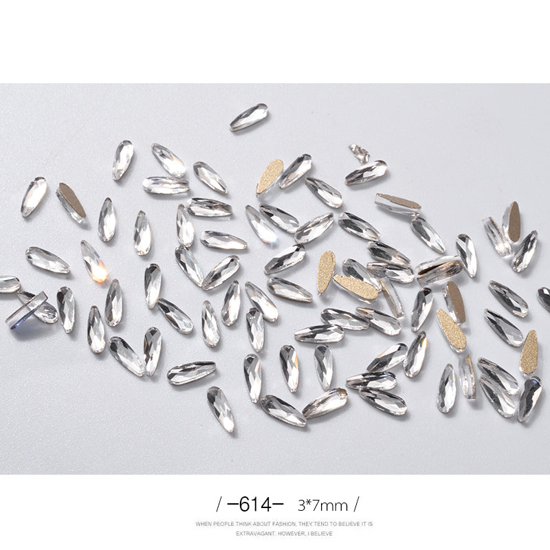 10Pcs 3D Nail Art Rhinestones Long Water Drop Shaped Glitter Nail Art Decorations Accessoires Nail Supplies-3b5f2895307ca91d917fc90e9e9f944b