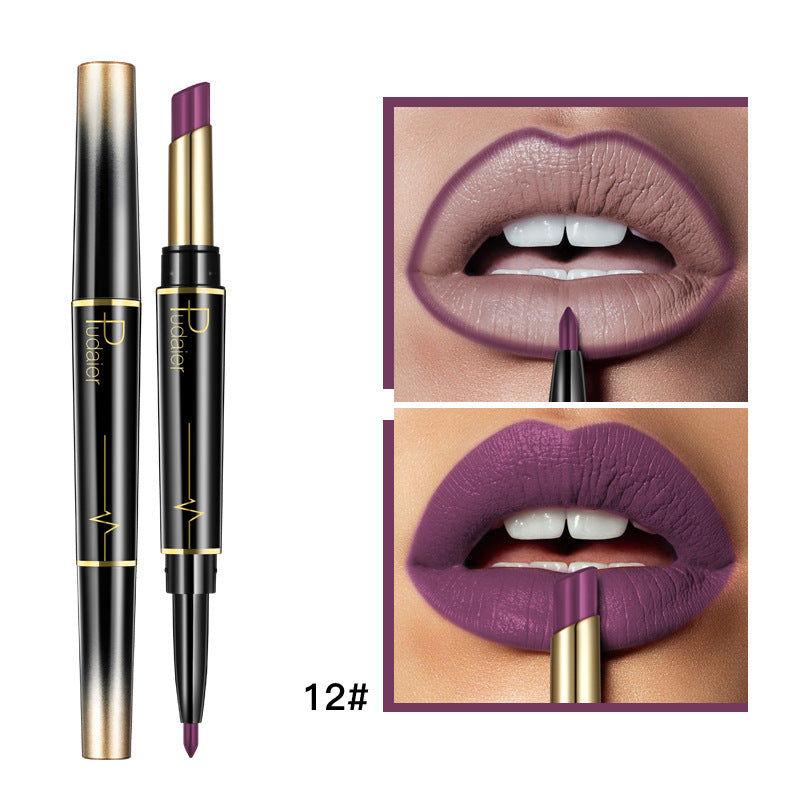 Matte Double-headed Lipstick Lip Liner Lip Lacquer-10e34251598a92fa6889481d36f6b417