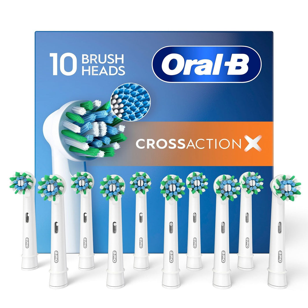 2X Oral B Cross Action Replacement Brush Heads XXXL Pack (10 heads)=20-2X Oral B Cross Action Replacement Brush Heads XXXL Pack (10 heads)=20